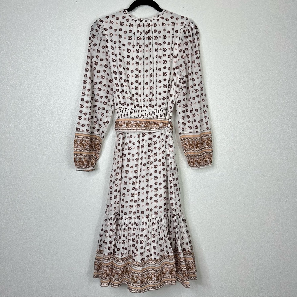 Cleobella Blakely midi dress cottagecore prairie bohemian floral v neck casual - Picture 3 of 13
